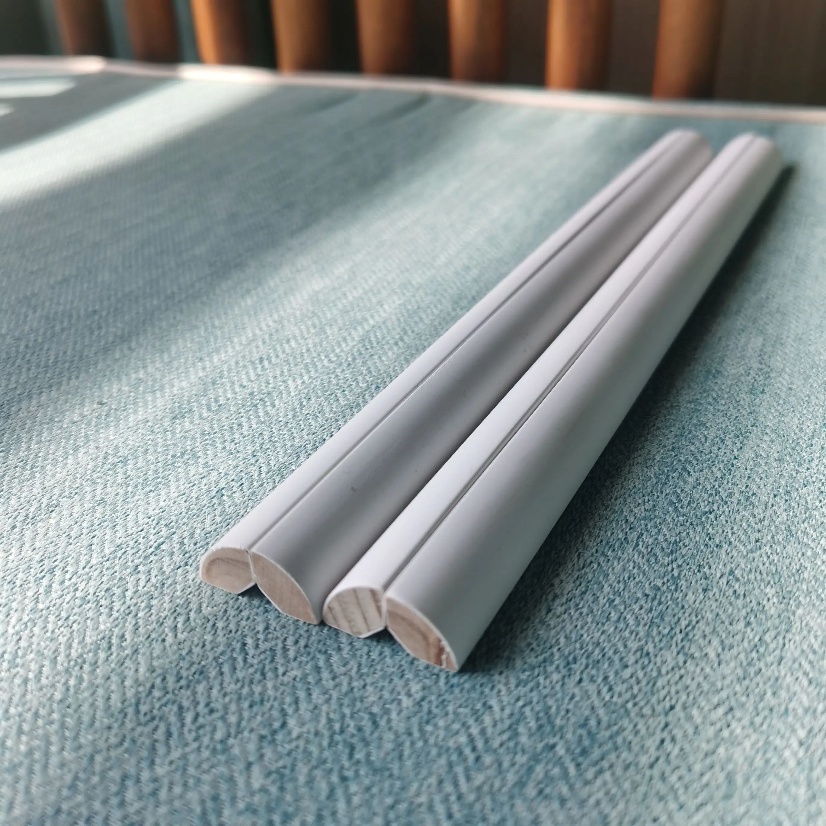 Solid Wood Frame Moulding Contemporary Primed Architrave Rounded Corners for Baseboards