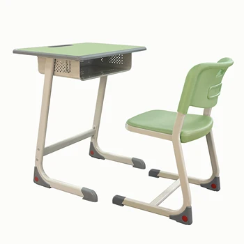 Adjustable Educational Metal Desk and Chair for Learning and Teaching