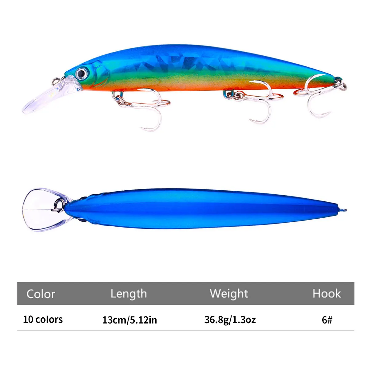 13cm-36g High Quality Deep Diving Sinking Big Minnow Lure