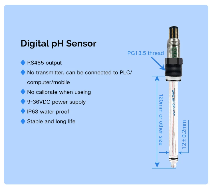 Wastewater Smart RS485 ph Probe Wifi Plc Electrode for Alkalinity and ...