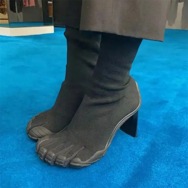 Foot Boots With Separate Toes Designer Split Toe Boots: Chunky