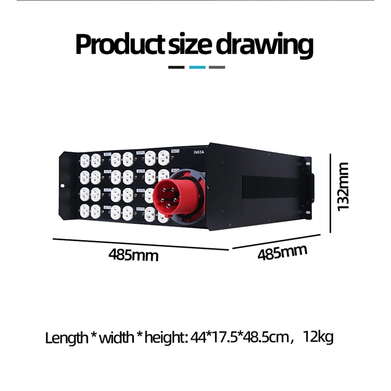 3 Phase Power Distro Power Distributor Controller Distribution Box for Stage Lighting