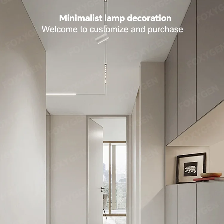 linear track rail system led magnetic track light for home lighting design-5