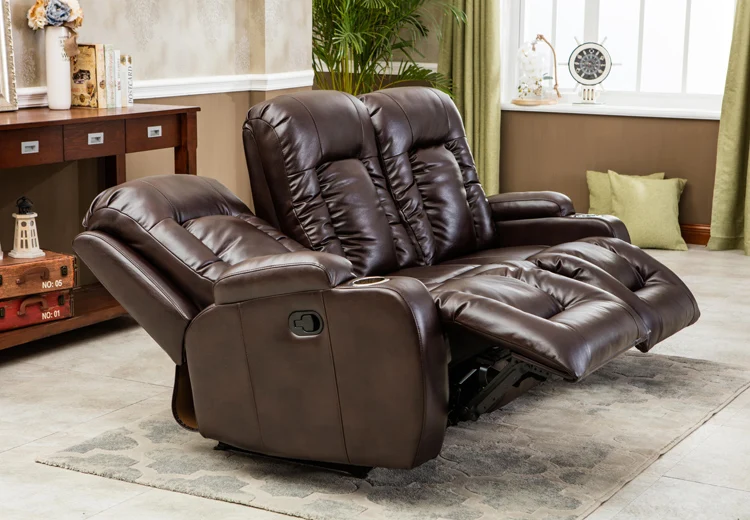 Living Room Home Theater Furniture Leather Electric Recliner Sofa Set 3