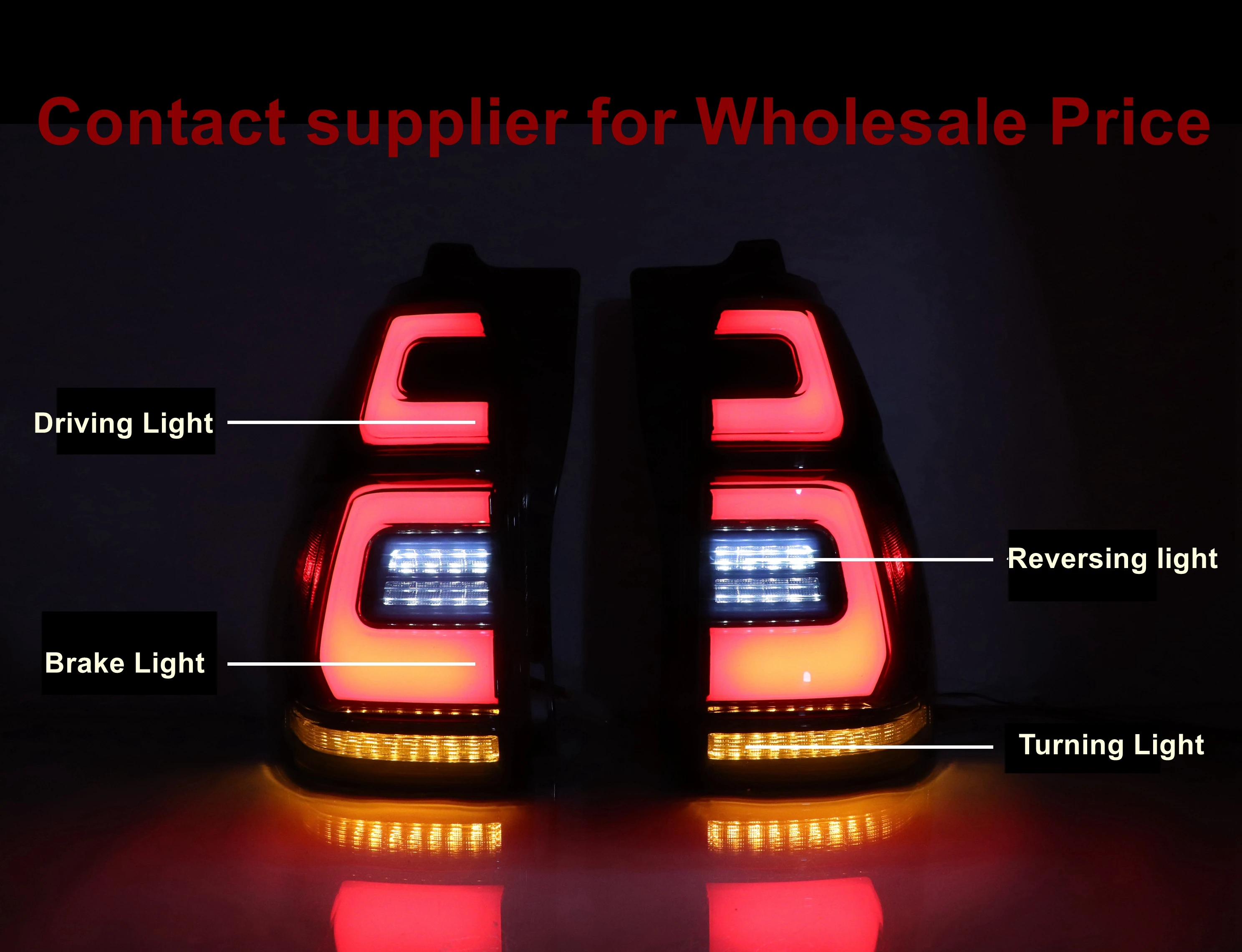 HSSD-232005 DRL Sequential  Fog Car Rear Lamps 2003-2009 LED 4runenr  Tail Lights Fits for Toyota 4th Gen 4Runner Tail Lights