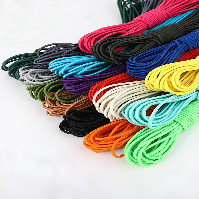 1MM 1.2MM 1.5MM 2MM 3MM Nylon Coated Round Elastic Cord Stretch