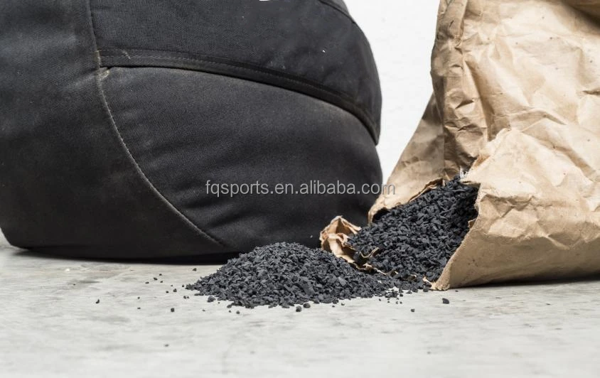 rubber crumbs