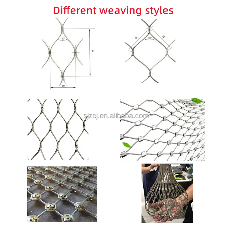 Balustrade Stainless Steel Wire Rope Mesh Net Stainless Steel Rope Wire