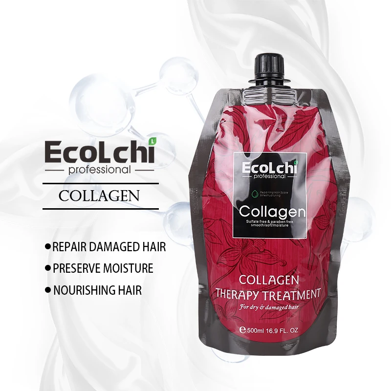 ECOLCHI Collagen keratin therapy treatment hair mask cream for