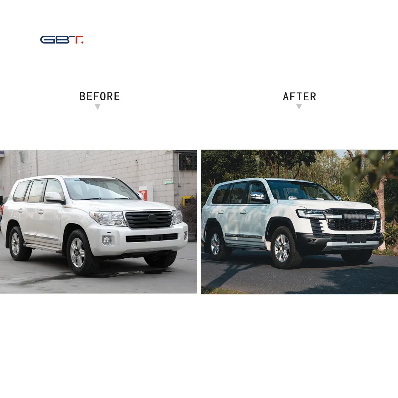 GBT GR Model Conversion Upgrade Bodykit LC200 to 300 Bumper Auto Parts for 2008-2015 Toyota Land Cruiser 200 Accessories