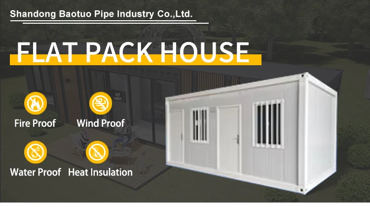 Factory Custom 40ft Luxury Prefabricated Container Flat Pack House Flat ...