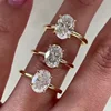 14K Yellow-3CT Oval