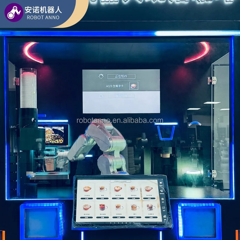 AI Robot Control Cofa Espresso Coffee Vending Machine for Sale