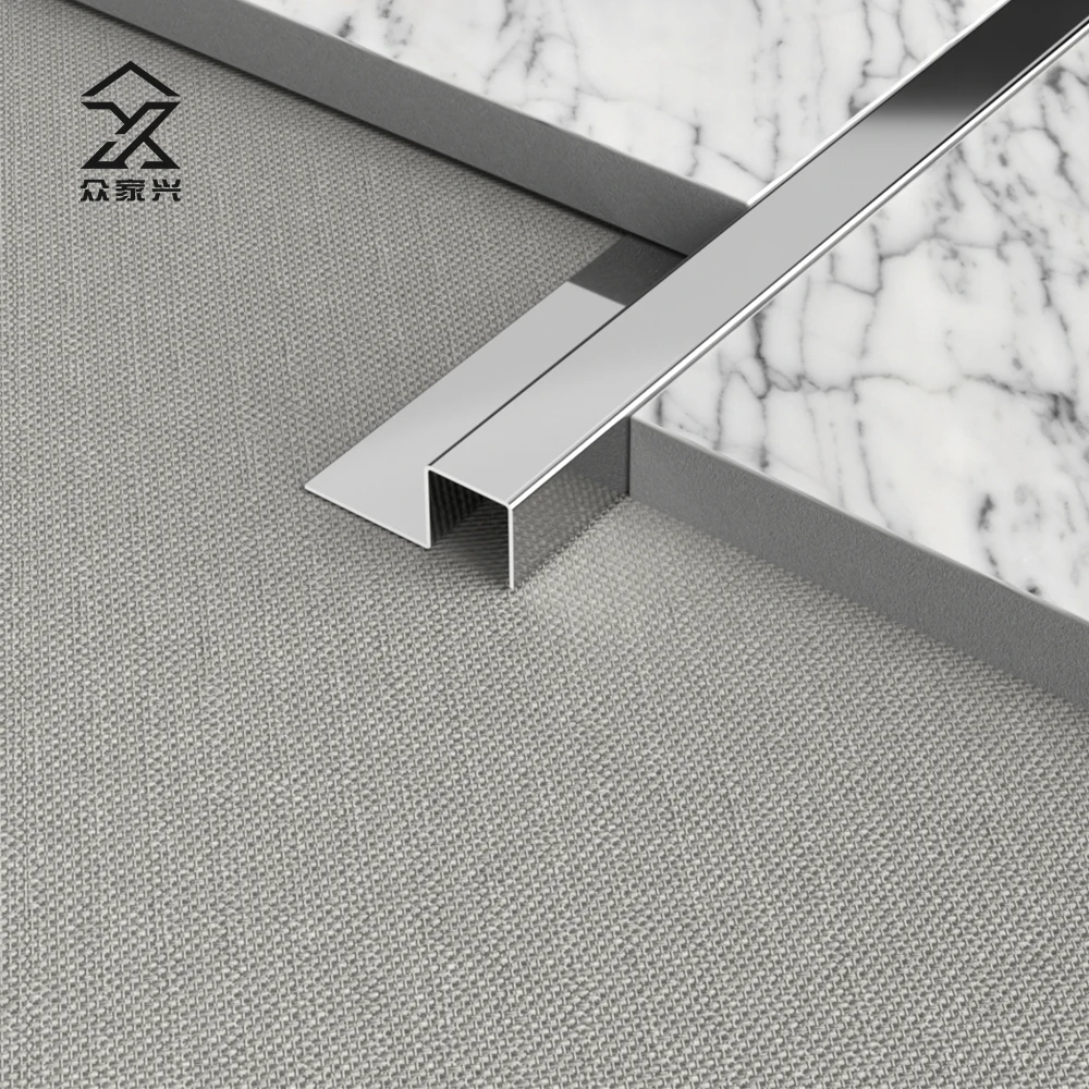 product foshan 201 304 grade square shape floor ceramic stainless steel edge tile trim-56