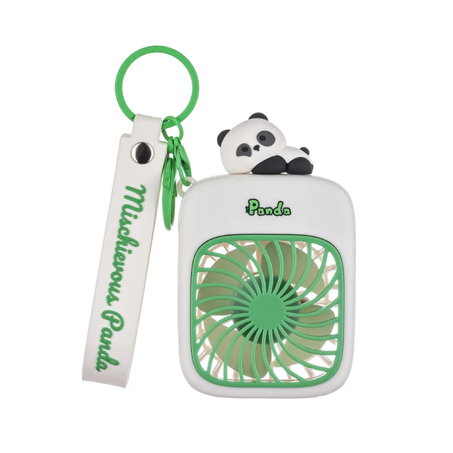 2024 New arrivals panda design USB rechargeable mini handy fan Portable keychain fan