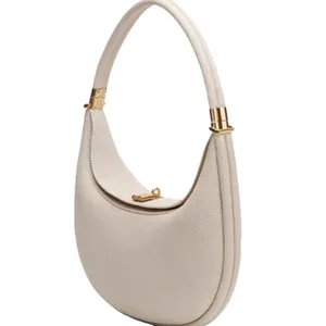 Wholesale Fashion Large Capacity PU Leather High Quality Half Moon Handbag Crossbody Bags Underarm Bag Women's Bag Shoppinp