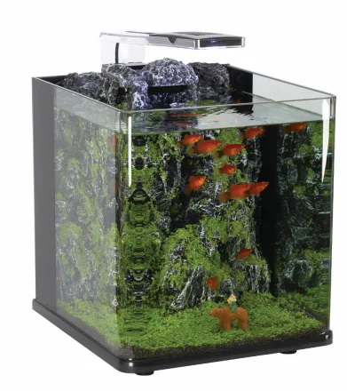 Superfish Qubiq Aquarium Nano Fish Tank Integrated Filter, Optional LED  Light