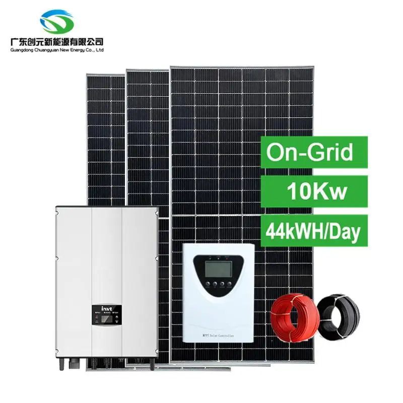 10kw Solar System On Grid 10kw 20kw 30kw Solar Energy Grid Tie Solar Power For Home Use