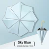 Sky blue - solid wood curved handle