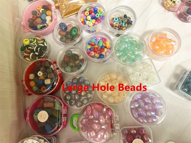 Mylulu wig braid 6*9MM 100Pcs Per Bag Pony Loose Beads Colorful Beads Acrylic Diy Bracelet Necklace Diy Jewelry Making Kit Beads