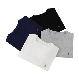 2026/26 Customizable Logo Embroidered Ralph T-shirts Summer Fashion 100% Cotton Short Sleeved Plain White Blank Casual T Shirt