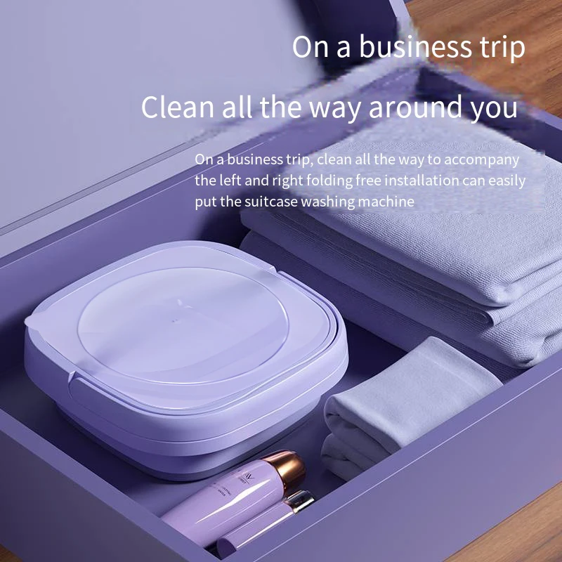 Wholesale Portable Washing Machine and Spin Dryer Travel Mini Foldable Cloth Washer for aperçu 4