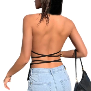 Top In Pizzo Avidlove - Scollo A V, Senza Maniche, Corto E Sexy - Foto 7