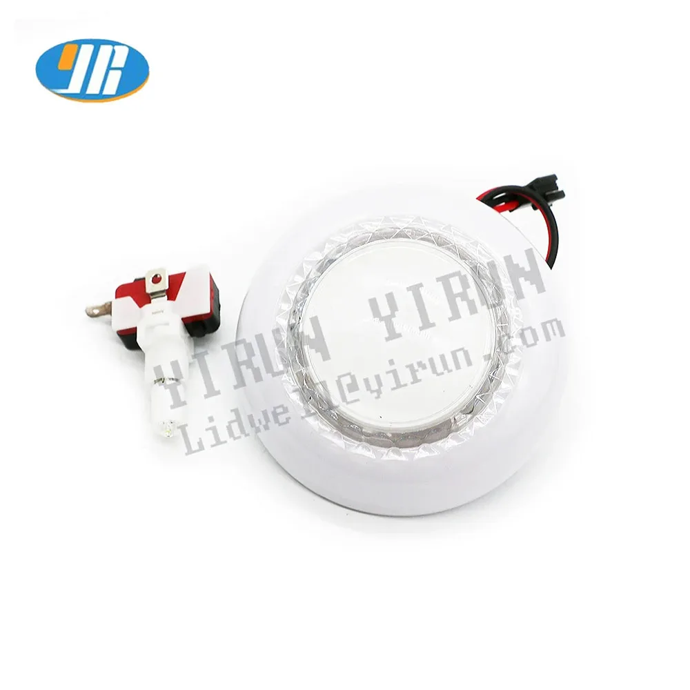 76MM 12V DC RGB 스위치 LED 라이트 컬러풀 플래싱 푸시 버튼 코인 푸셔 아케이드 캐비닛 클로 크레인 코인 게임기