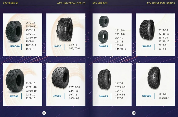 ATV UTV Tires 16x8-7 19x7-8 18x9.5-8 22x7-10 22X10-10 25x8-12 25x10-12 26x9-14 Tyre