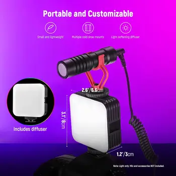 NEEWER Magnetic RGB Video Light 360 Full Color RGB61 LED Camera Light with Cold Shoe Mount Portable Photography Selfie Lighting product image