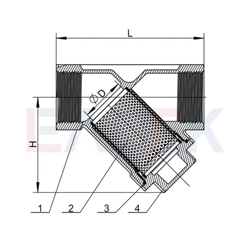 Female Thread Casting Fitting API 608 Y Type Stainless Steel Valve Strainer