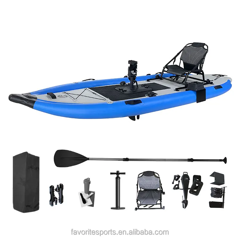 Professional Factory Drop Stitch Inflatable Pedal Kayak Fishing Single