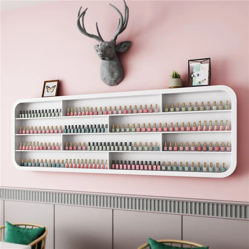 New nail salon cosmetics display wall shelf nail polish glue