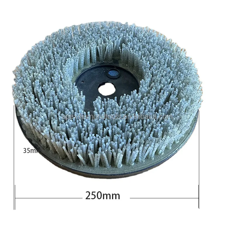 4 Inch Stone Polishing Brush – M14 Thread, Grit 320, Nylon Silicon Carbide For Granite & Marble Antiquing