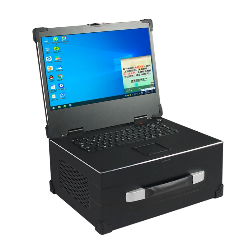 Factory OEM Industrial Computer Chassis 16.1 Inch LCD Display Portable Laptop Computer Case