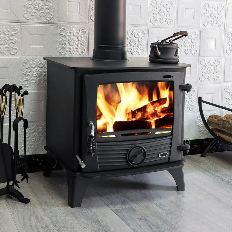 Real Fire Cast Iron Fireplace Wood Burning Indoor Heater Stove