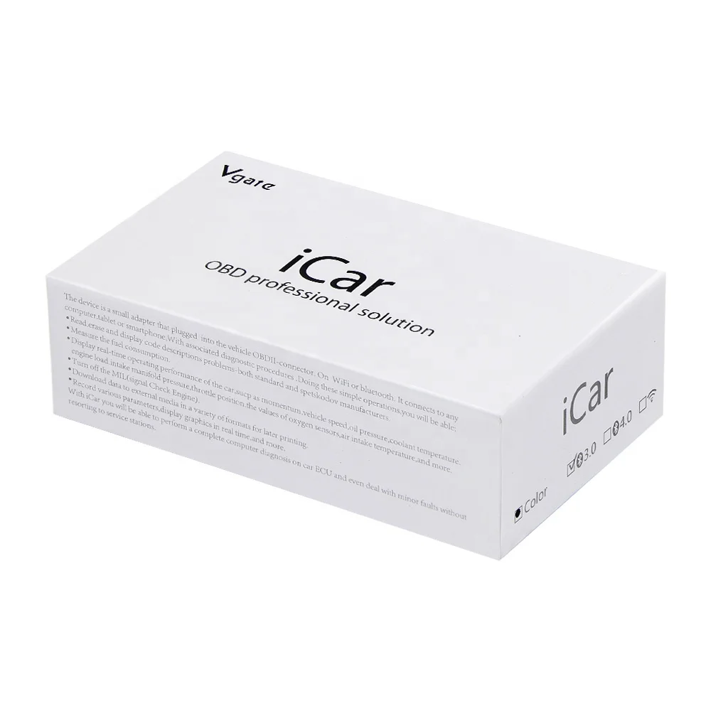 Vgate ICar2 Wireless Connection ELM327 OBD OBDII OBD2 Car Diagnostic Tool Support Android Phone