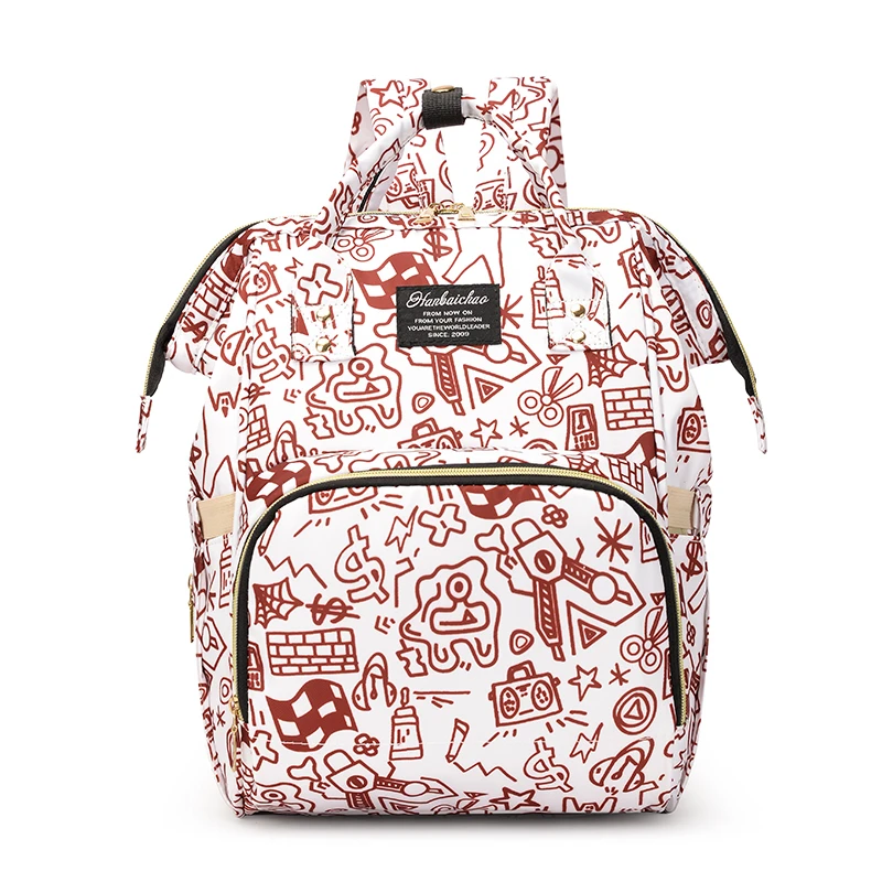 Cartoon Fashion Mommy Bag Multi-function Waterproof Large-capacity Portable Mommy Bag