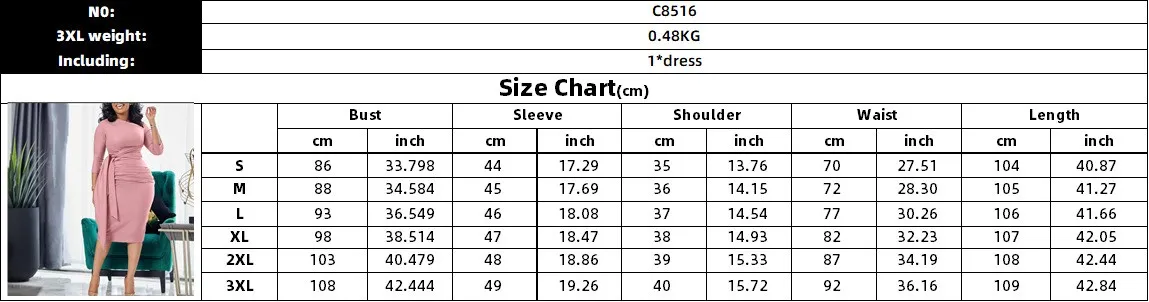 C8516 New Arrivals Spring Dress Ruched Bandage Solid Color Buttock Wrap ...