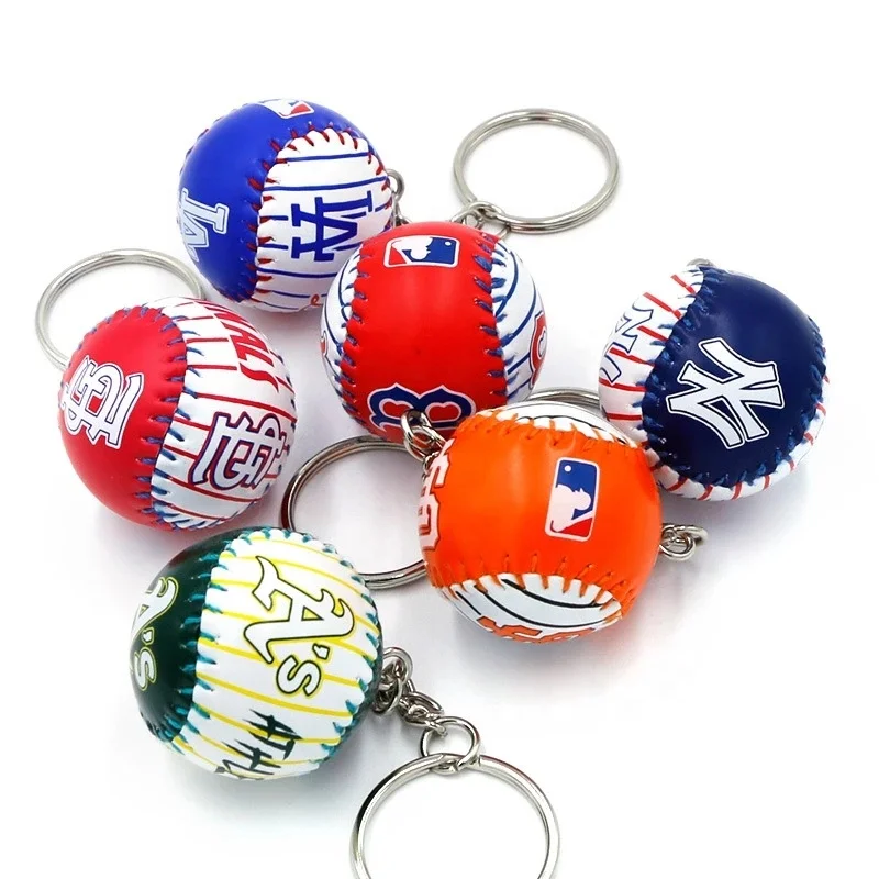Aminco Wristlet Lanyard Keychain MLB Baseball 9 Key Ring Pick Your Team Souvenirs Tampa Bay Rays