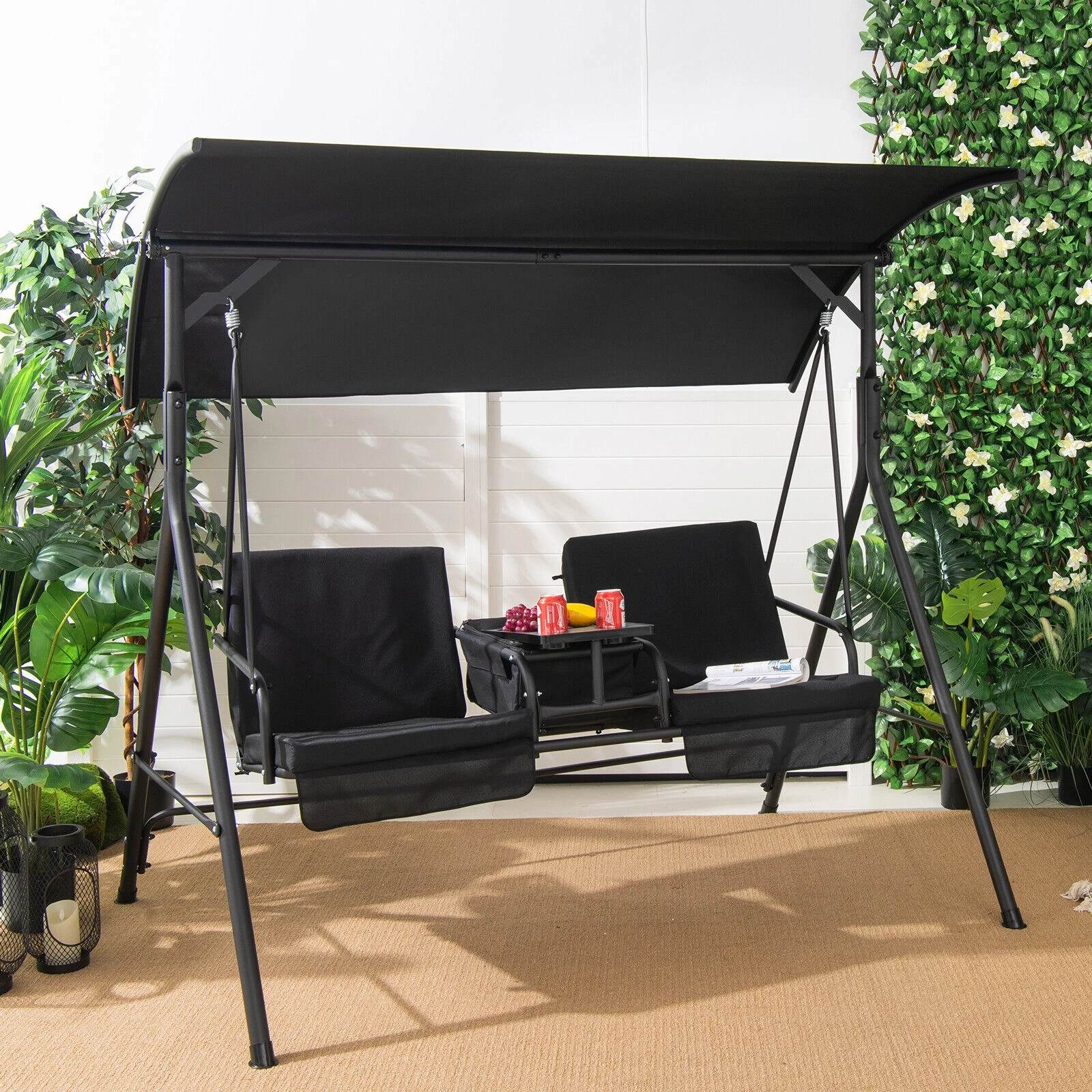 Costway Official 25 Days Arrive2 Person Porch Swing Chair With