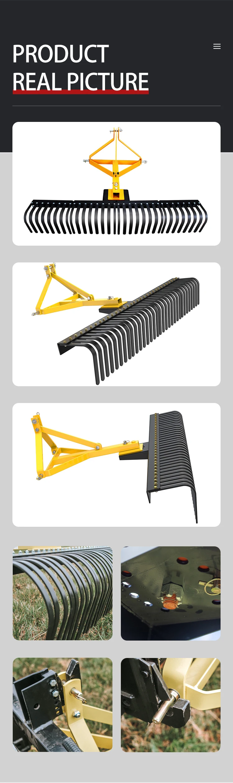 Rcm Powered Landscape Rake 3 Point Rock Rake For Tractor Tractor Mower Stick Rakes Buy Powered