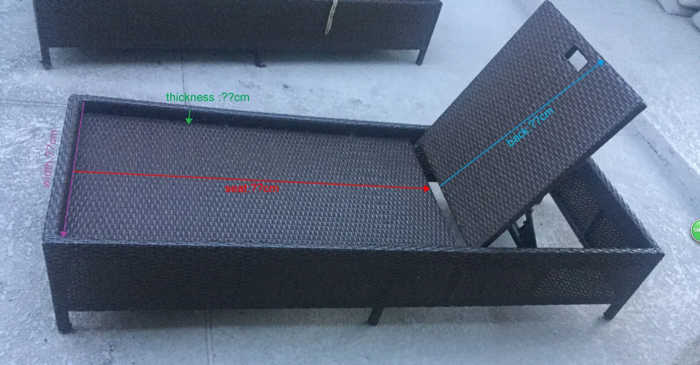 Wholesale Indoor and Outdoor Chaise Lounge Chair Beach Cushion