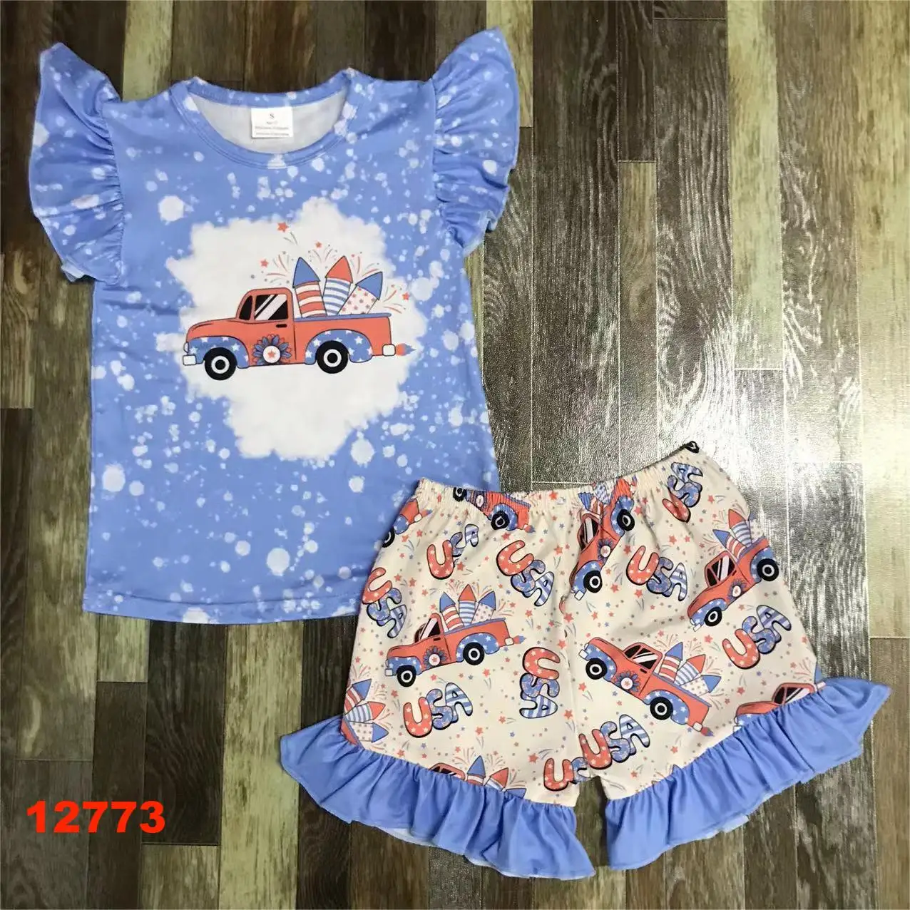 2023 New Wholesale Boutique Children's Clothing Girl Clothing July 4th