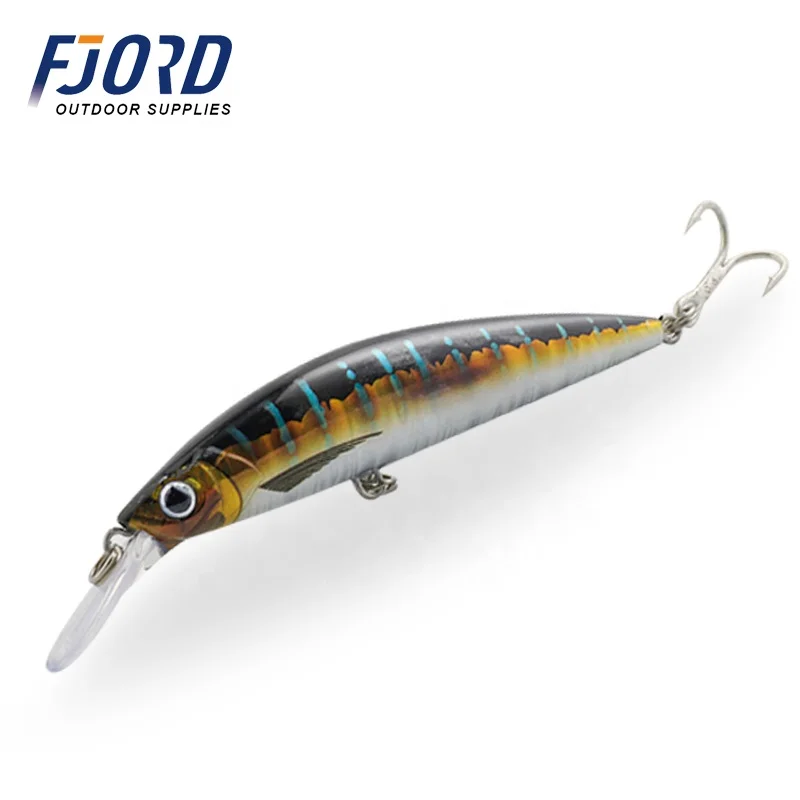 Leurres de pêche Shoous Minnow avec hameçon, yeux 3D, appâts de pêche