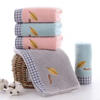 low price wholesale and hot selling high quality Comfortable and 100% pure cotton towel accept Customized  color and logo  towel