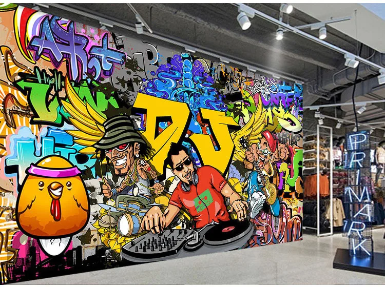 アート・デザイン・音楽 GRAFFITI WORLD Hip Hop Graffiti Art Wallpaper Mural For Dance & Gym Oem | Wholesale