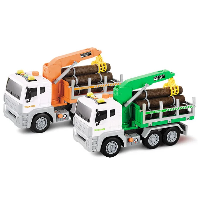 Children Toys Combine Harvester Farm Set 1:12 Engineering Car With Sound and Light Friction Truck Inertial Car Toys
