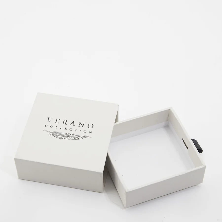 Luxe vrouwen ringdoos | Modern kraftpapieren sieradendoosje | Groothandel mini cadeauverpakking met op maat gemaakt logo