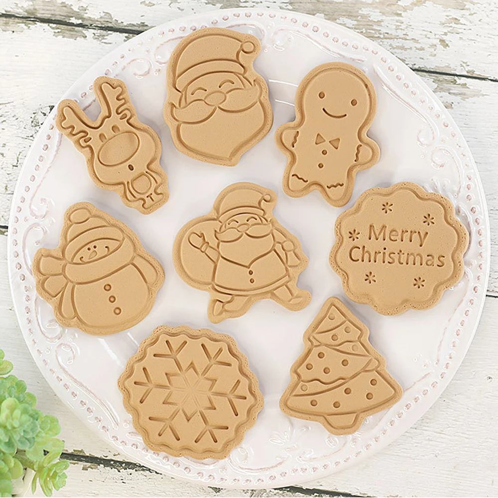 3d Cookie Plunger Cutter Gingerbread Cookie Cutters Diy Baking Mould Tools  Christmas Cookie Stamp Cutters Biscuit Molds - Buy Hot Sale 3d Biscuit  Cutter In Christmas Series Plastic Cookie Mold,Christmas Cartoon Cookie